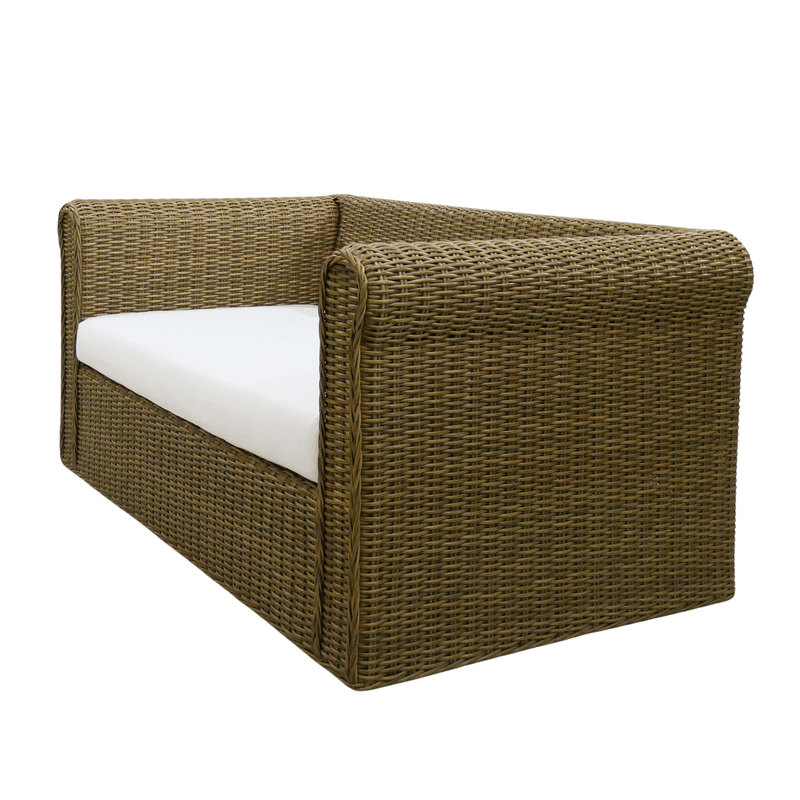 Oneworld Collection NZ outdoor Devonport Rattan Hamptons Outdoor 2 Seat Sofa