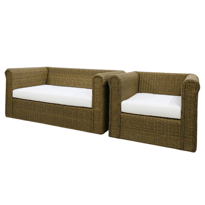 Oneworld Collection NZ outdoor Devonport Rattan Hamptons Outdoor 2 Seat Sofa