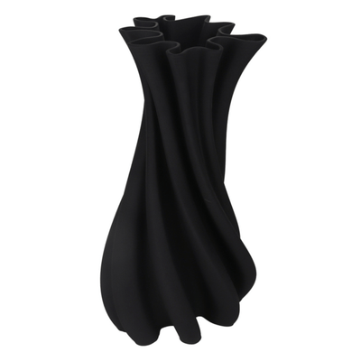 Oneworld Collection NZ Décor Camila Black 3D Ceramic Vase