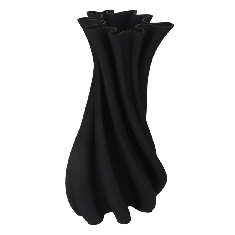 Oneworld Collection NZ Décor Camila Black 3D Ceramic Vase