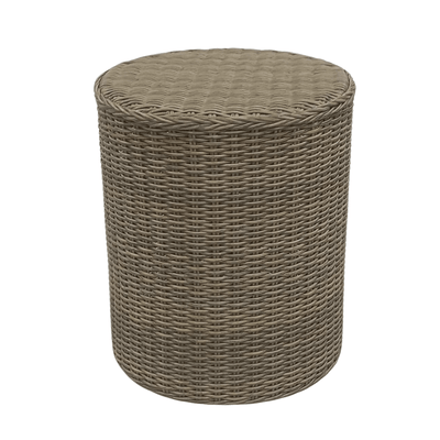 Oneworld Collection NZ outdoor Devonport Rattan Hamptons Outdoor Round Side Table 50cm Diametre