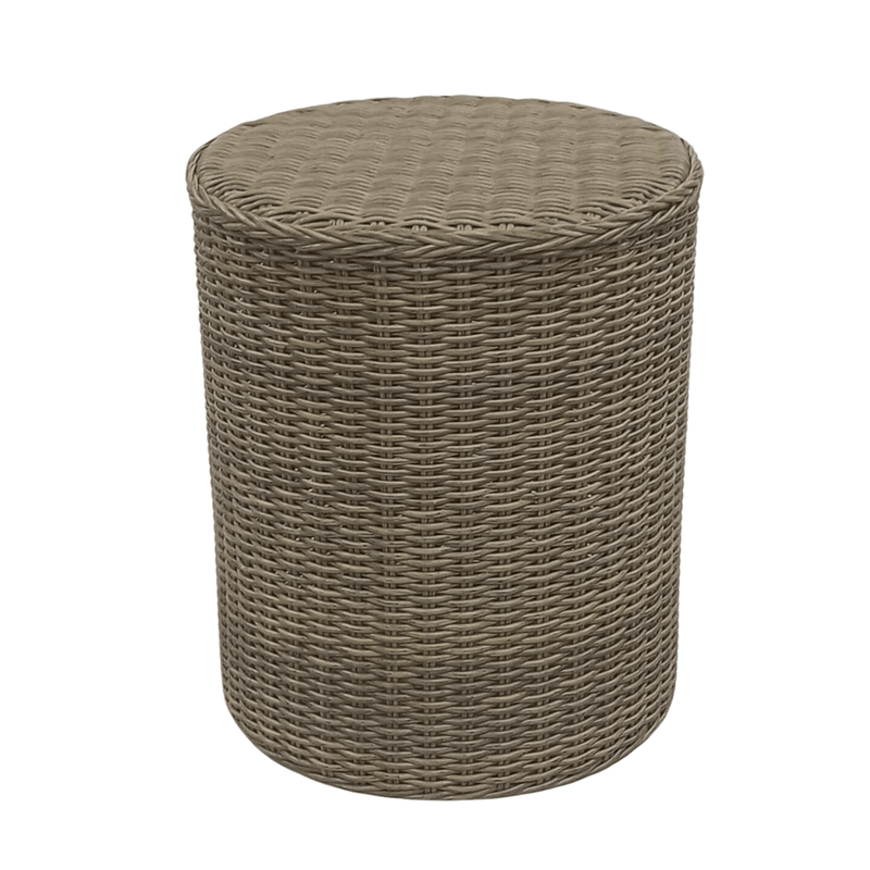 Oneworld Collection NZ outdoor Devonport Rattan Hamptons Outdoor Round Side Table 50cm Diametre