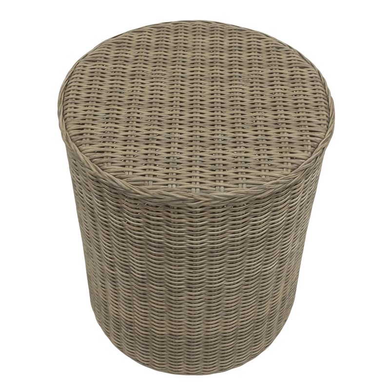 Oneworld Collection NZ outdoor Devonport Rattan Hamptons Outdoor Round Side Table 50cm Diametre