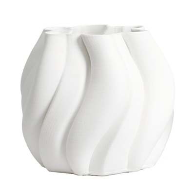 Oneworld Collection NZ Décor Emmy White  3D Ceramic Vase - Large