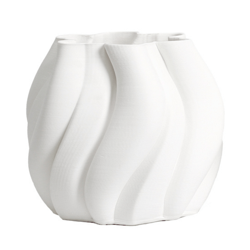 Oneworld Collection NZ Décor Emmy White  3D Ceramic Vase - Large