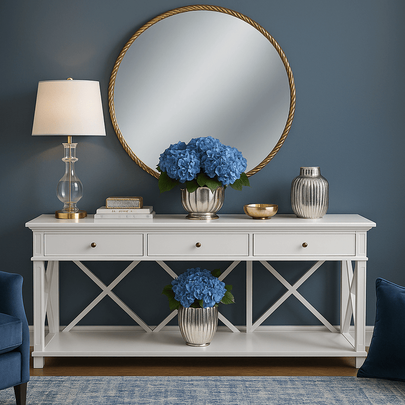 Florabelle Living Mirrors Palais Large 110cm Round Gold Mirror