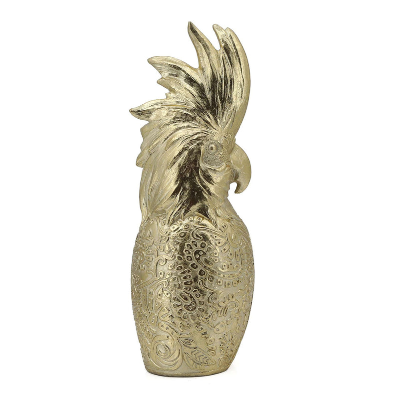 Oneworld Collection accessories Opulent Decorative Parrot Statue in Gold  H33cm