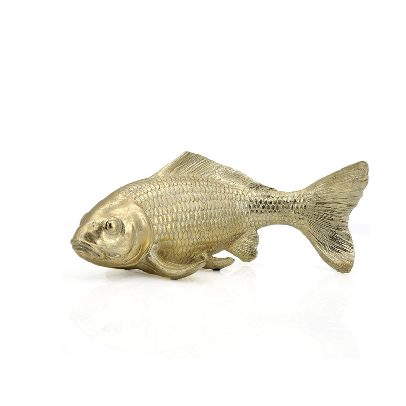 Oneworld Collection decorative Vernazza Gold Fish Ornament L31.5cm