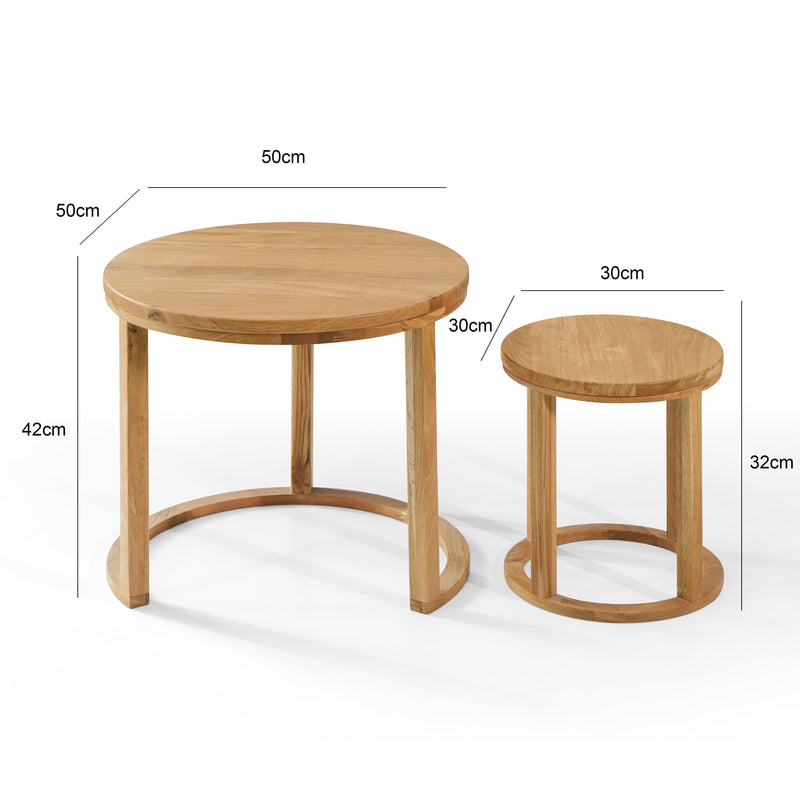 Oneworld Collection NZ Side Table Napier Oak Stackable Side Tables