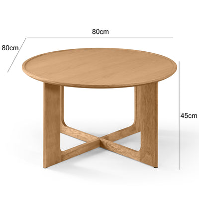 Oneworld Collection NZ Coffee Tables Hastings Oak Round Coffee Table