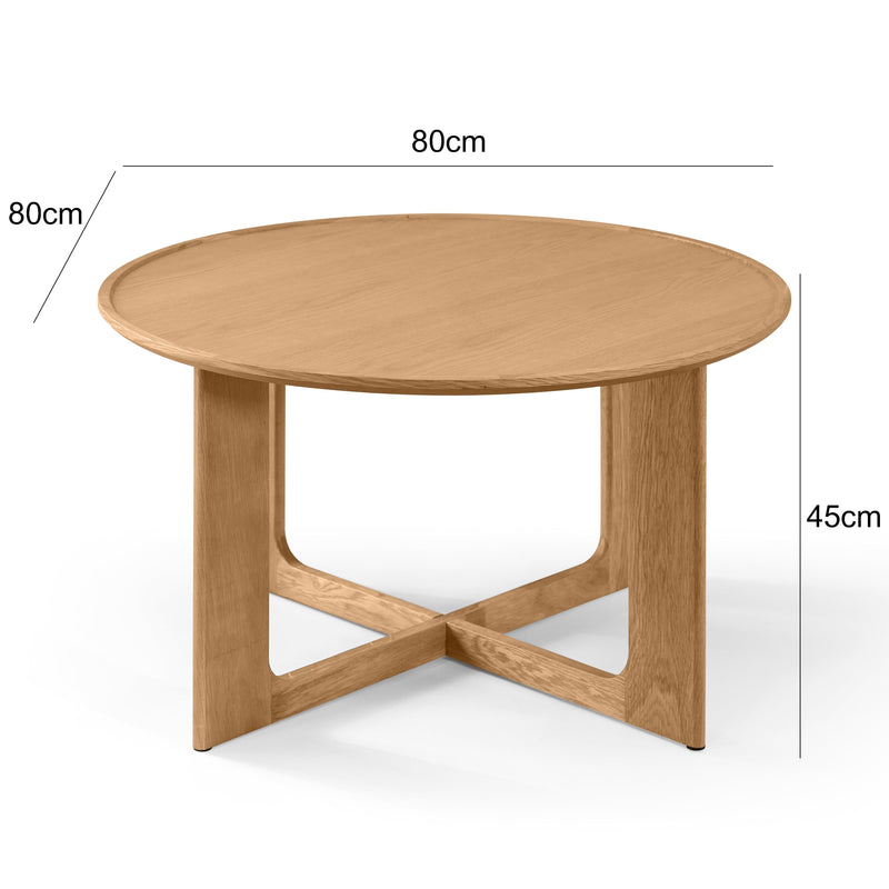 Oneworld Collection NZ Coffee Tables Hastings Oak Round Coffee Table