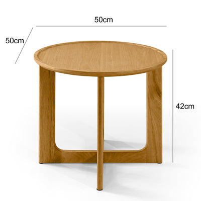 Oneworld Collection NZ Hastings Oak Round Side Table