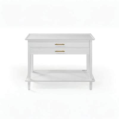 Oneworld Collection NZ Consoles Amber White 2 Drawer Console