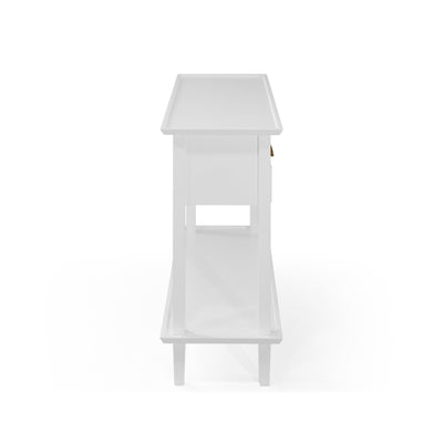 Oneworld Collection NZ Consoles Amber White 2 Drawer Console