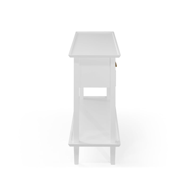 Oneworld Collection NZ Consoles Amber White 2 Drawer Console