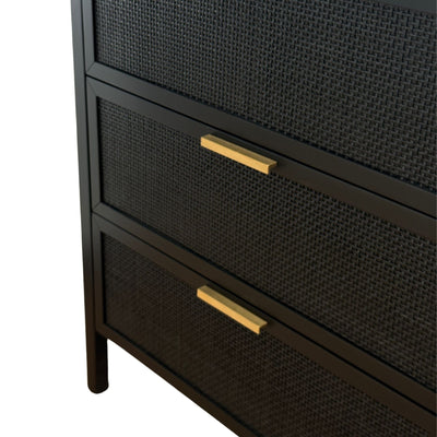 Oneworld Collection NZ Dressers Santorini Dresser 6 Drawer Black