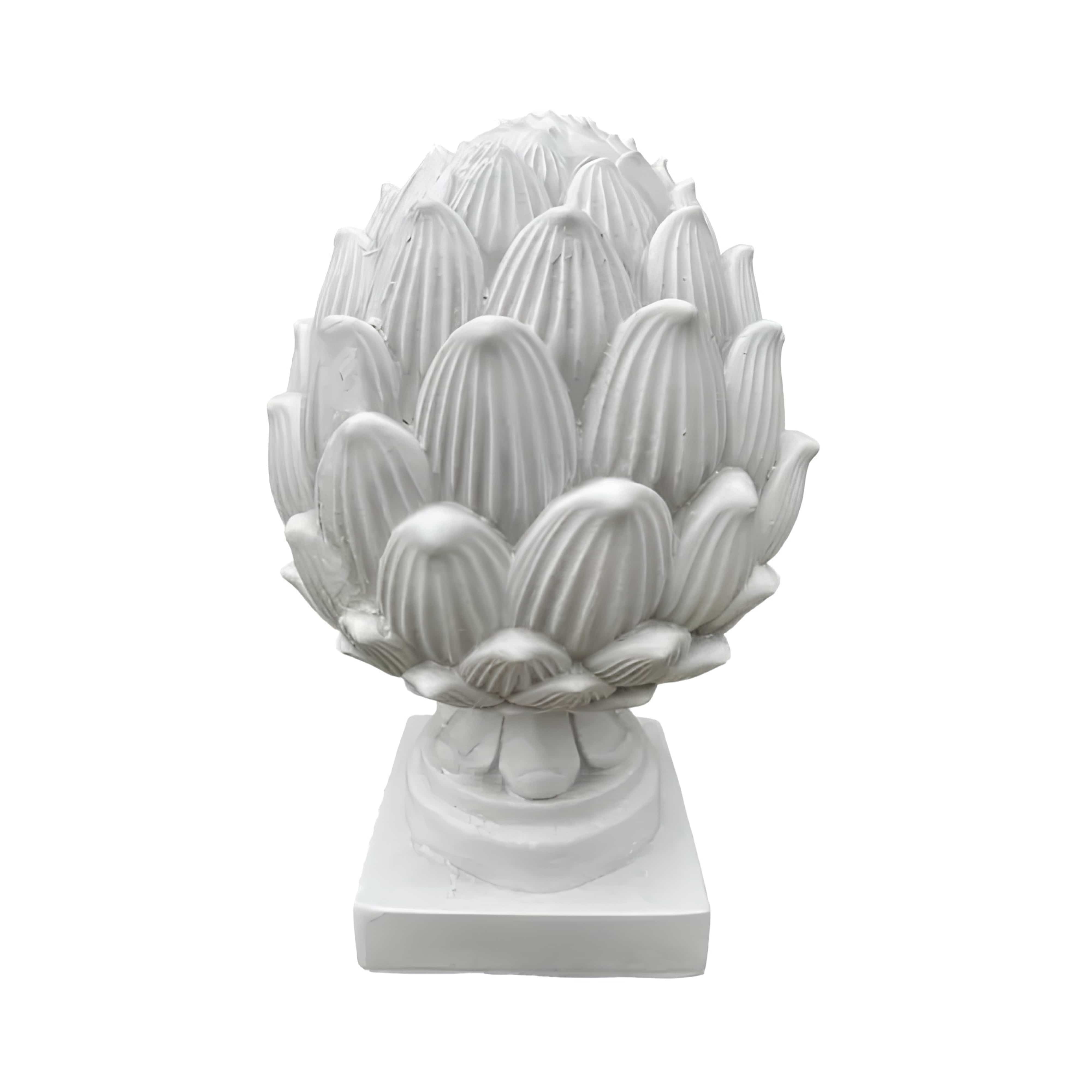 Modern White Artichoke Statue 40.5cm high – Oneworld Collection NZ
