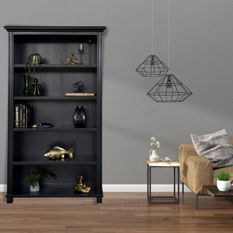 Oneworld Collection NZ Bookshelves Sorrento 180cm Bookshelf Black