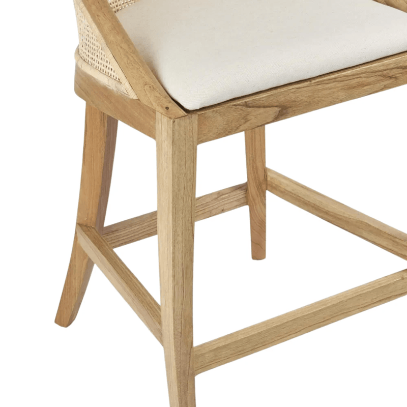 Oneworld Collection NZ Barstools Abbey Natural Rattan and Timber Coastal Counter Chair