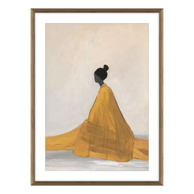 Robert Mark Limited Wall Art Sunset Saree B Glass and Oak Framed Print - 90cm x 120cm
