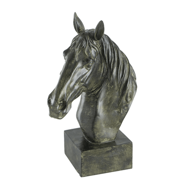 Oneworld Collection Accessories Antique Brown Horse Sculpture On Stand