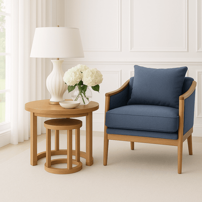 Oneworld Collection NZ Side Table Napier Oak Stackable Side Tables