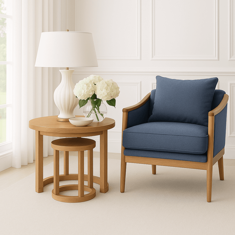 Oneworld Collection NZ Side Table Napier Oak Stackable Side Tables