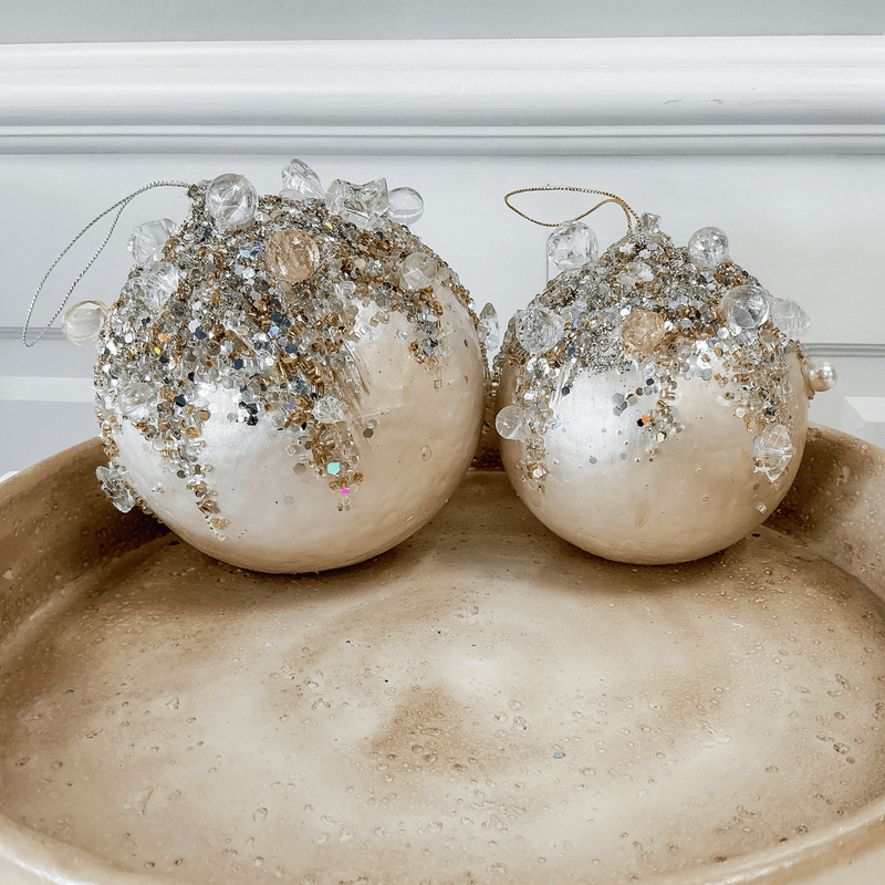 Alison Acquisitions Christmas Pearl Ball Christmas Decoration - 11.4cm