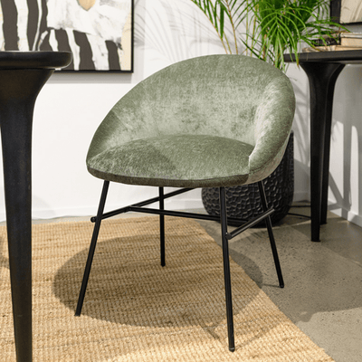 Robert Mark Limited Dining Chairs Sophia Sage Green and Black Dining Chair