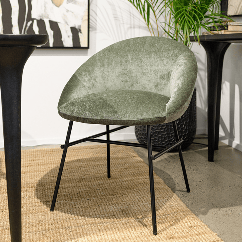 Robert Mark Limited Dining Chairs Sophia Sage Green and Black Dining Chair