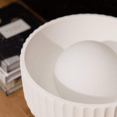 Robert Mark Limited Table Lamps Ribba White Bowl Table Lamp