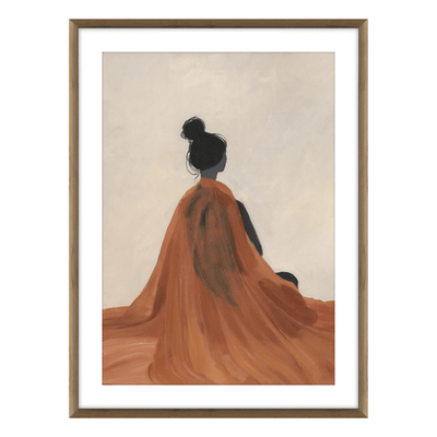 Robert Mark Limited Wall Art Sunset Saree A Glass and Oak Framed Print - 90cm x 120cm