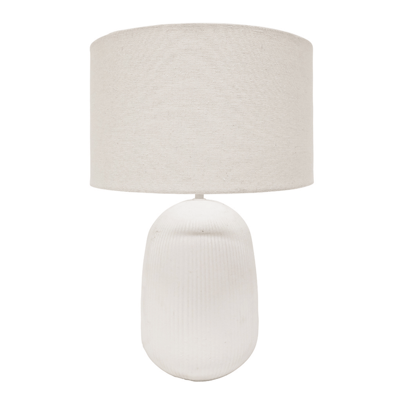 Robert Mark Limited Table Lamps Noah Terracotta Table Lamp White 54cm High