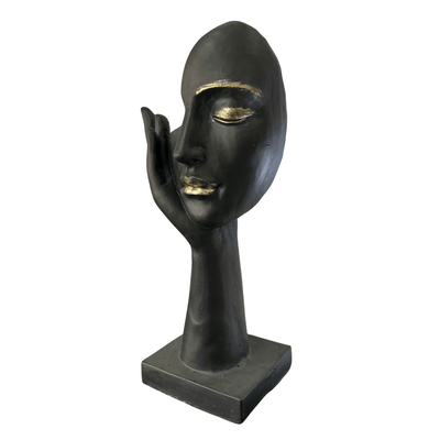Robert Mark Limited Décor Face in Hand Fibre Clay Statue - 60cm High