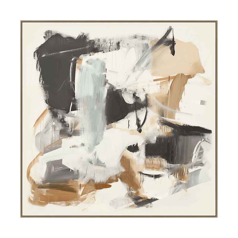 Robert Mark Limited Wall Art Paloma B Oak Framed Canvas - 120cm x 120cm