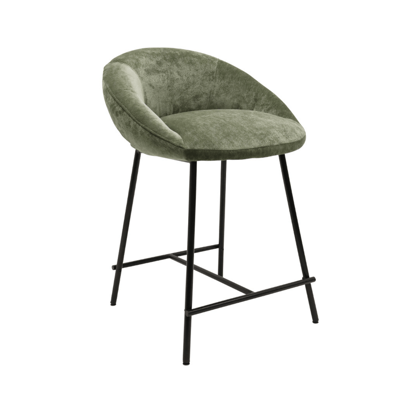 Robert Mark Limited Barstools Sophia Sage Green and Black Bar Stool