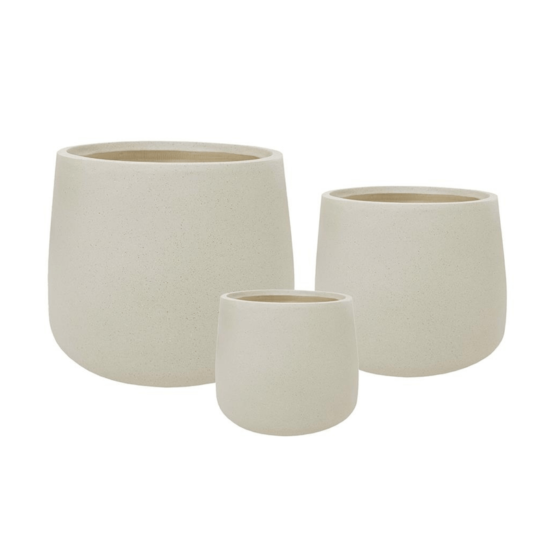 Robert Mark Limited Pots Sunny Beige Terrazzo Planters Set of 3