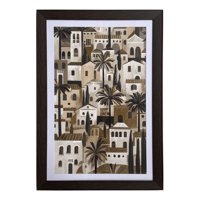 Robert Mark Limited Wall Art Havana Print in Walnut Frame