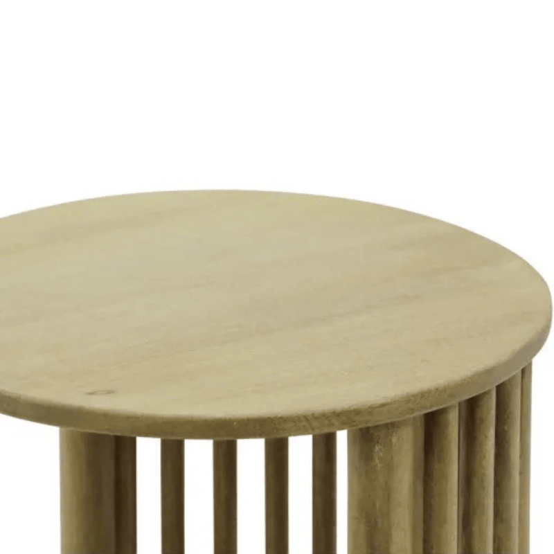 Robert Mark Limited Side Tables Sara Natural Wooden C Shaped Side Table