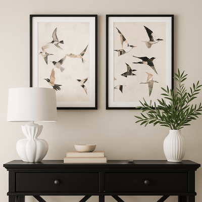 Robert Mark Limited Wall Art Patchwork Skies Canvas Part A w/ Black Frame