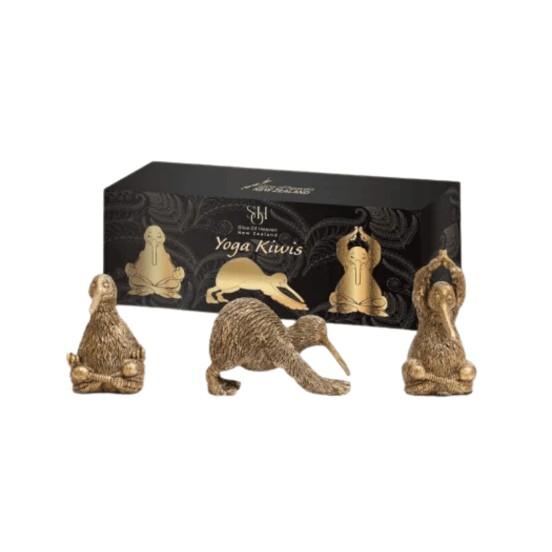 Robert Mark Limited Decorative Set of 3 Bronze Yoga Kiwis
