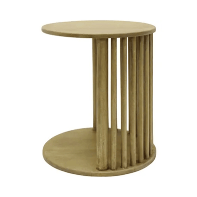 Robert Mark Limited Side Tables Sara Natural Wooden C Shaped Side Table