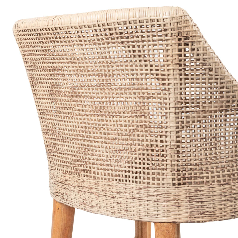 Oneworld Collection dining chairs Charlotte Rattan Counter Stool Natural