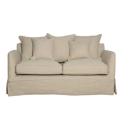 Florabelle Living Sofa Beds Noosa 2.5 Seat Sofa Bed Beige Linen Blend