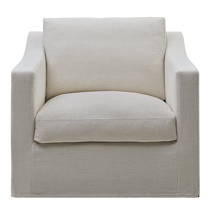 Oneworld Collection Slip Covers Slip Cover Only - Clovelly Hamptons Armchair Ivory