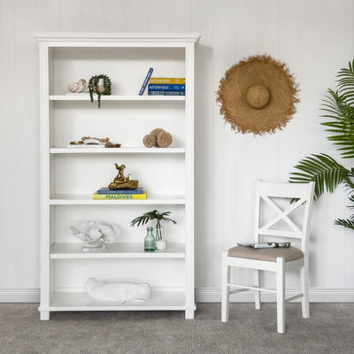 Oneworld Collection NZ Bookshelves Sorrento 180cm Bookshelf White