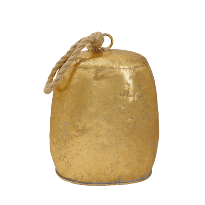 Flower systems Christmas Large Antique Gold Cow Bell