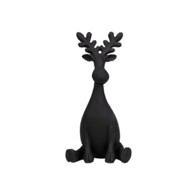 Flower systems Christmas Black Sitting Deer Christmas Ornament