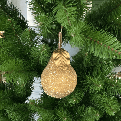 Oneworld Collection NZ Christmas Jewelled Pear Christmas Decoration
