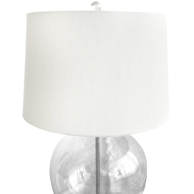 Oneworld Collection table & desk lamps Glass Urn Lamp With White Linen Shade